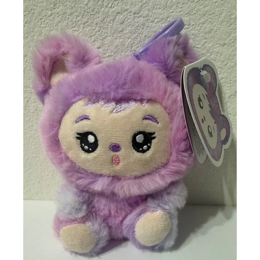Yoonique PurplePink Ombre Plush Keychain Bear Hooded Character ZF409-4.5TDLI NEW